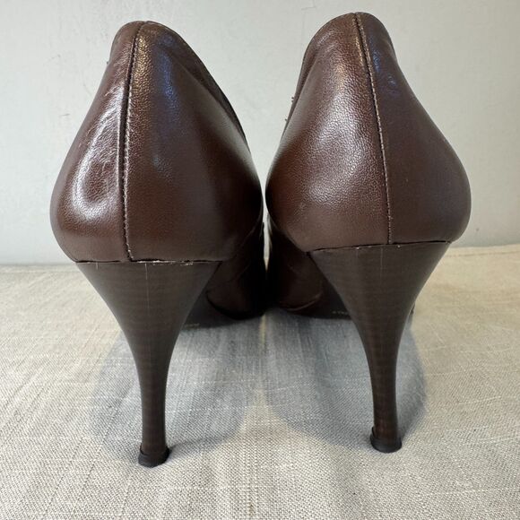 Ballin luxury italian heels - Gem Italian Marinella Brown Leather Stilettos Sz 10B – Chic, Quiet Luxury Heels